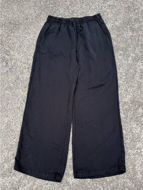 MELLODAY Black Elastic Waist Wide Leg Pants size L